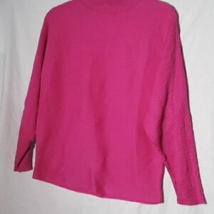 Vince Camuto Hot Pink Ribbed Knit Sweater